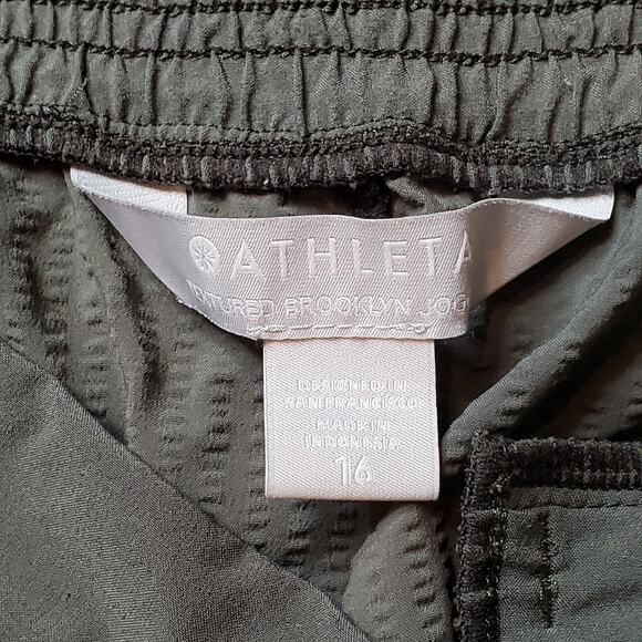 Athleta Women's Size 16 Brooklyn Textured Jogger Pant Green 566689 - Picture 7 of 8